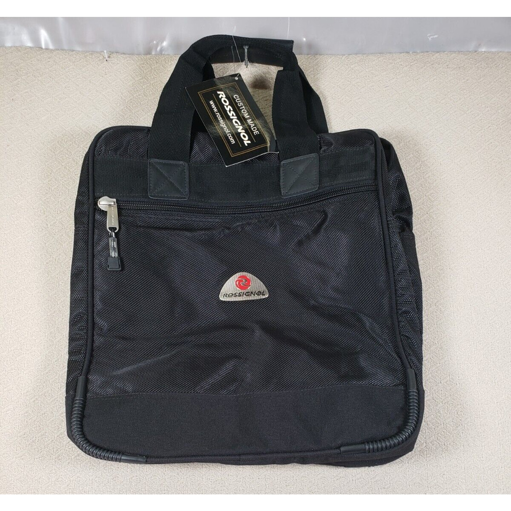Rossignol Hand Bag Black Mens Double Top Handles Zipper Strap Carry NWT